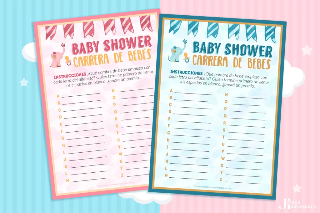 Baby Shower Carrera de Bebés