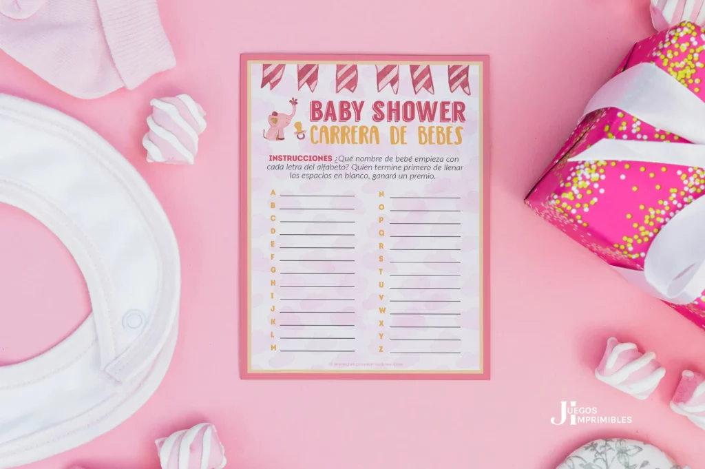Baby Shower Niña Carrera de Bebés