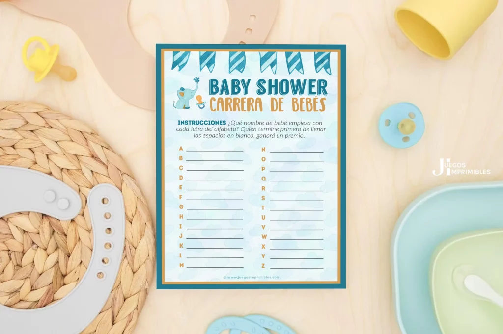 Baby Shower Niño Carrera de Bebés