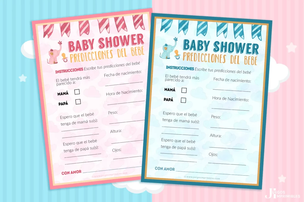 Baby Shower Predicciones de Bebé