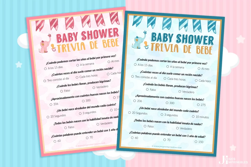 Baby Shower Trivia de Bebé