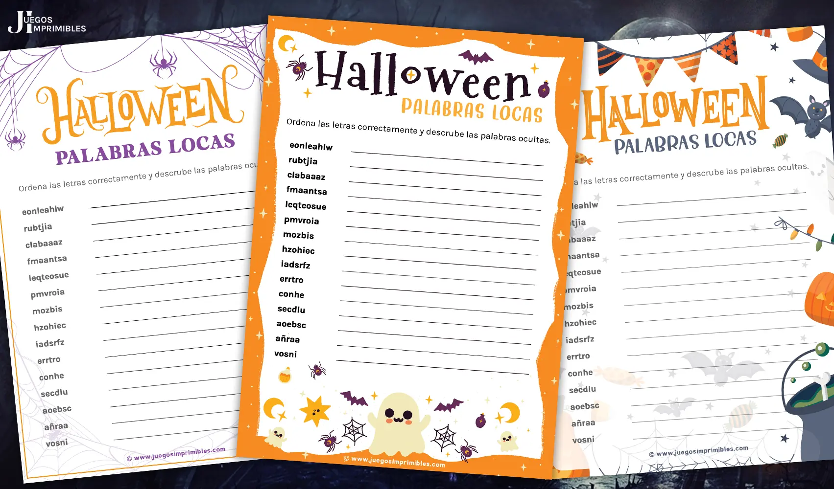 Palabras Desordenadas Para Halloween