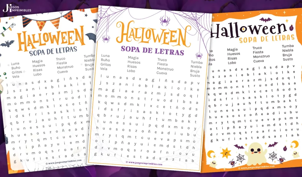 Sopa de Letras para Halloween Gratis