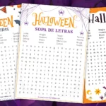 Juegos Imprimibles Sopa de Letras para Halloween