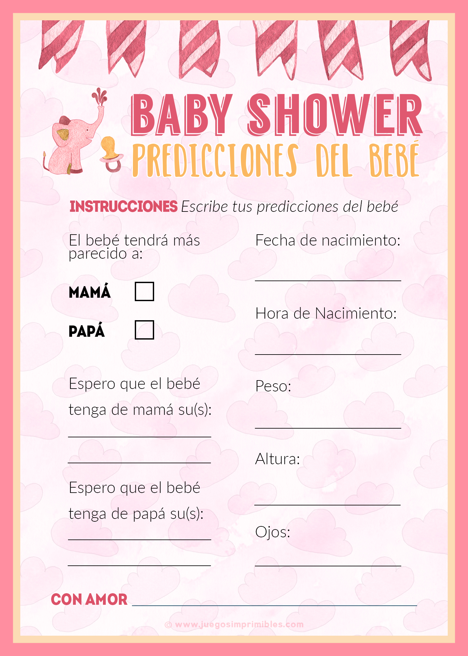 Predicciones del Bebé - Niña