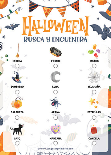Busca y Encuentra de Halloween - Diseño Colorido