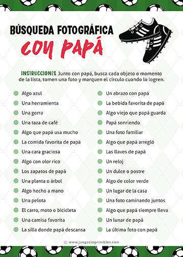 Búsqueda Fotográfica con Papá - Diseño 1