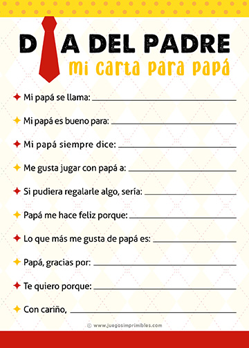 Mi Carta para Papá - Diseño 2