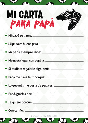 Mi Carta para Papá - Diseño 1