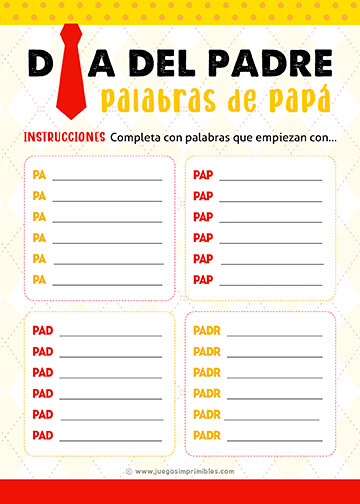 Palabras de Papá - Diseño 1