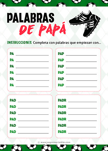 Palabras de Papá - Diseño 2