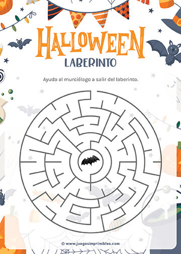 Laberinto de Halloween - Diseño Colorido