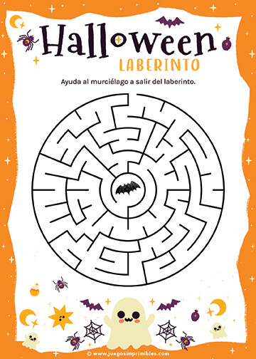 Laberinto de Halloween - Diseño Naranja