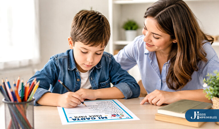 Carta para Papá para Imprimir Gratis