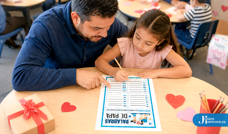 Juego Imprimible Palabras de Papá para el Día del Padre