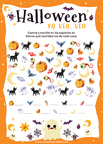 Yo Veo, Veo de Halloween - Diseño Naranja