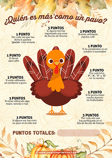 ¿Quién es más como un pavo? - Diseño #3