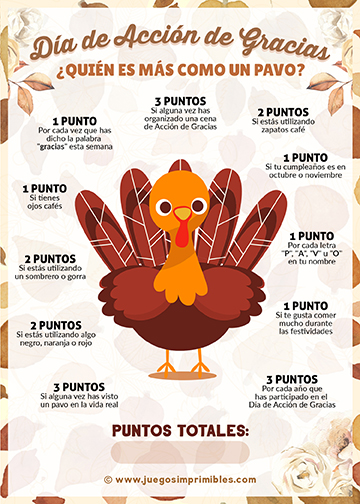 ¿Quién es más como un pavo? - Diseño #1